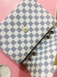 Designer Checkered Crossbody Bag