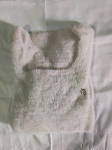 Cozy Fuzzy Square Neck Sweater