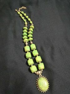 Unique Green Beaded Necklace