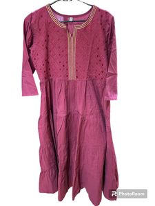 🎉SALE🎉Maroon Anarkali Kurta Or Tiered Dres