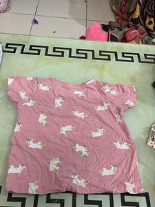 Cute Unicorn Print T-Shirt