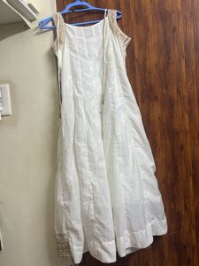 Elegant White Embellished Ethnic Gown