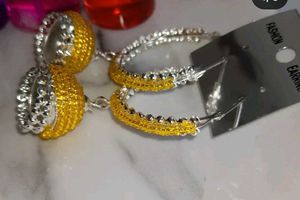 Sparkling Jhumka Hoop Earrings