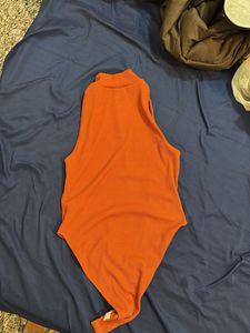 Chic Orange Bodysuit