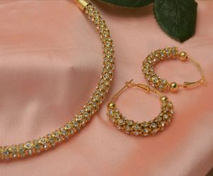 Alloy Gold Plated Dimond Jwellery Set