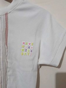 Cute Striped Detail Top