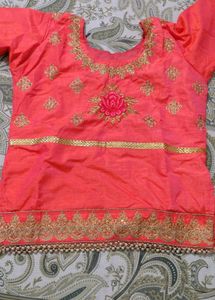 Beautiful Pink Embroidered Lehenga Skirt
