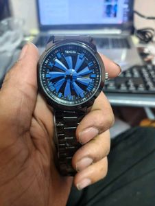 Tencel Black &amp; Blue Men's Watch