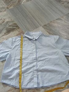 Light Blue Collared Button-Up Shirt