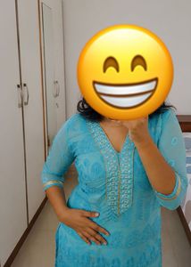 Blue Embroidered Kurta