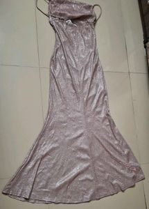 Sparkly Rose Gold Maxi Dress