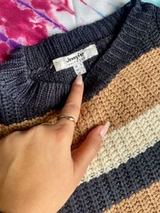 Striped Knit Pullover