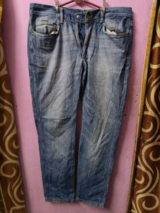 Classic Blue Wash Straight Leg Jeans