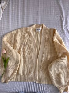 Cute Yellow Knit Cardigan