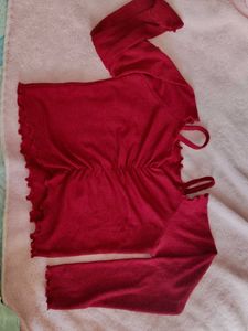 full sleeve maroon elegant top
