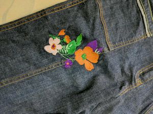 Embroidered Flare Jeans