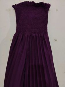 Purple Smocked Jumpsuit