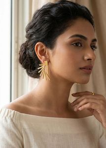 Unique Geometric Bar Earrings