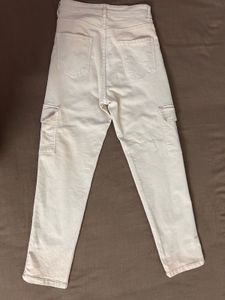 Beige Cargo Jeans