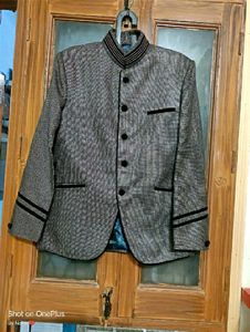 Men's Grey Bandhgala Suit