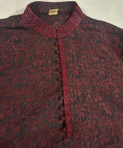 Men's Maroon Kurta