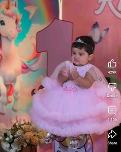 Very Cute N Beautiful Princess Ruffle Party Frock
