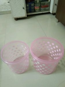 Pink Polka Dot Storage Containers