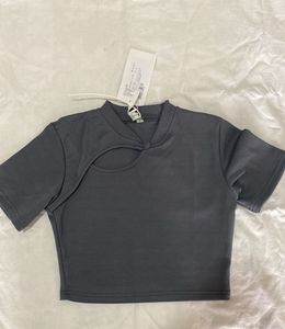 Ribbed Cut-Out Crop Top