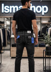 Men's Charcoal Wash Slim Fit Jeans