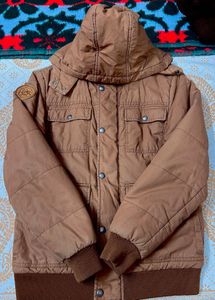 US Polo Brown Winter Jacket – Classic, Warm & Effo