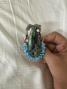 brass ring with unique stone
