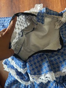 Blue custom made designer dress for 5-7yrs girls