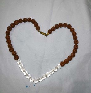 Rudraksha & clear quartz Crystal Mala Necklace