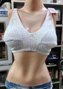 White Polka Dot Bra