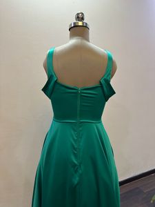 Green High Low Dress (Bust :32-34)