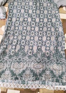 Elegant Printed Kurta with Lace Detail