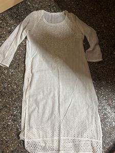White Chikankari Kurta