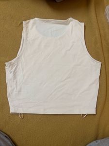 Cream Sleeveless Cropped Top