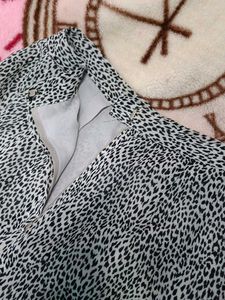 Animal Print Wide Leg Pants