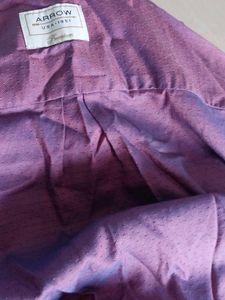Arrow Men's Burgundy Polka Dot Shirt