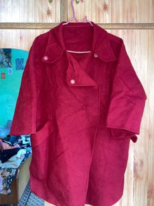 Chic Red Oversized Blazer