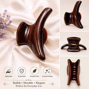 Elegant Wooden Hair Claw Clip