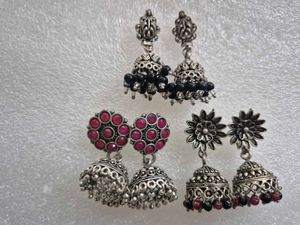 Ethnic Jhumka Earrings Set - New