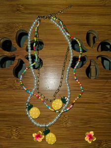 Boho 🍍 Beaded Necklace! 🌟
