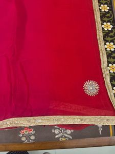 rose pink saree