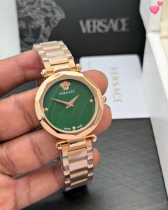 Versace Rose Gold Green Dial Watch