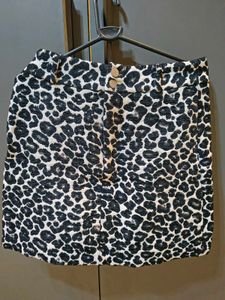 Leopard Print Mini Skirt
