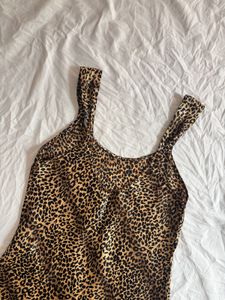 Vintage 1980s Cheetah Mini Dress