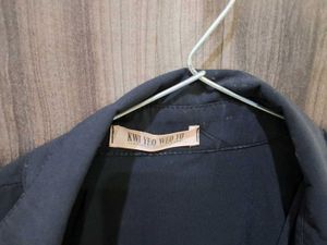 black open shirt shrug mesh