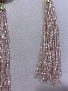 Elegant Beaded Tassel Earrings